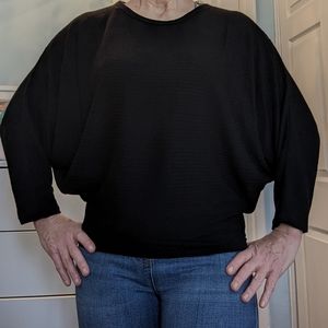 Black dolman lightweight sweater